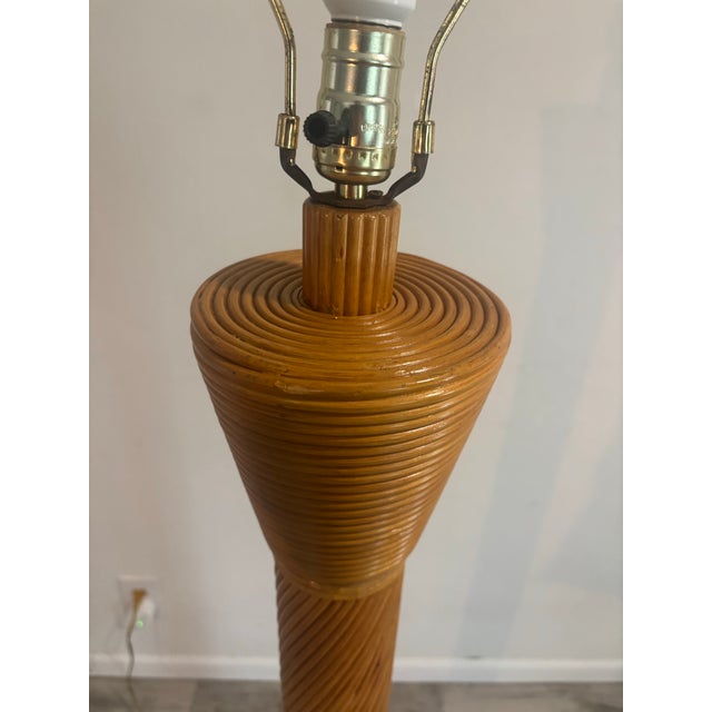 Gabriella Crespi Vintage Coastal Pencil Reed Floor Lamp, 1960s For Sale - Image 4 of 9