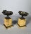 Pair of Charles X period cups in Siena yellow marble, Restoration period For Sale - Image 4 of 6