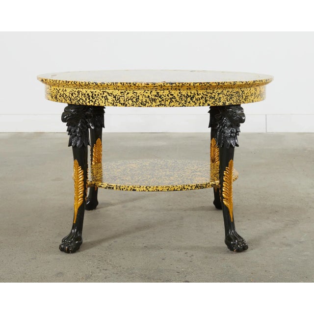Empire Style Coffee Table Lacquer Speckled by Ira Yeager For Sale - Image 12 of 12