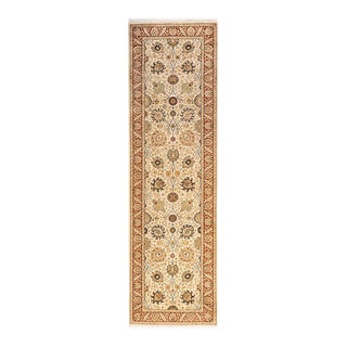 Mogul, One-of-a-Kind Hand-Knotted Area Rug in Ivory, 3' 1" x 10' 7" For Sale