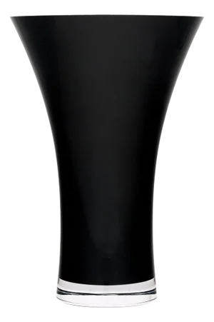 Black Glass Polish Vase
