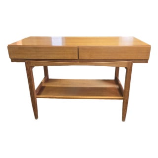 Kofod Larsen Style Wood Console by Ethan Allen For Sale