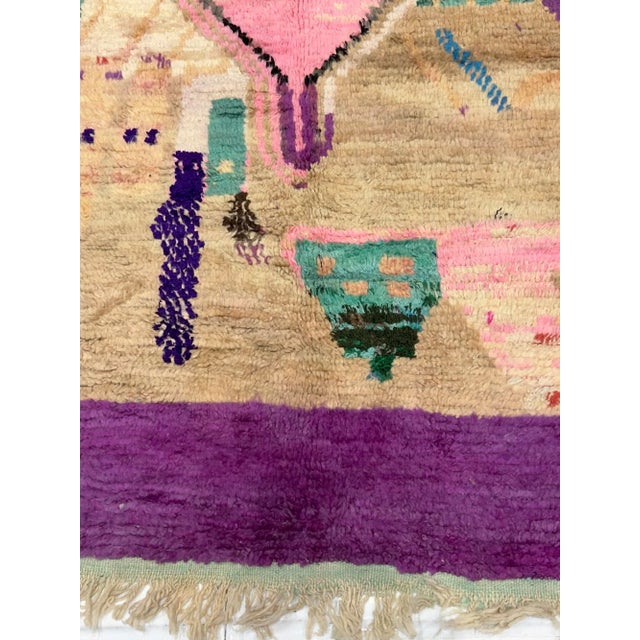 Mid Century Moroccan Rug 5'8" X 9’7” For Sale In New York - Image 6 of 7