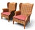 Palecek Late 20th Century Pair of Palecek Woven Rattan Wingback Lounge Chairs With Rolled Arms For Sale - Image 4 of 15