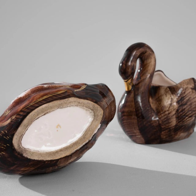20th Century European Ceramic Swan - A Pair For Sale - Image 4 of 4