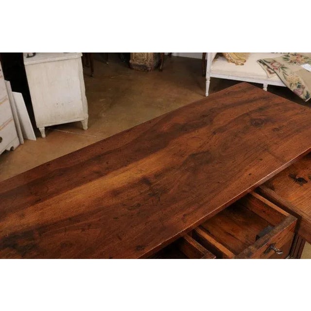 19th Century 19th Century Italian Walnut Buffet with Three Drawers Over Two Molded Doors For Sale - Image 5 of 13