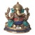 Brass Ganesha Statue With Turquoise Inlay | 7 Inch Hindu Ganpati Idol for Home Altar | Colorful Indian Deity Art | Unique Housewarming Gift For Sale In Houston - Image 6 of 7