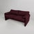 Italian Modern Burgundy Fabric Sofa by Vico Magistretti for Cassina, 1960s For Sale - Image 3 of 12
