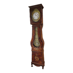 H Bouquin Gorgeous French Grandfather Clock With Hand Painted Florals