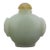 Chinese Green Jade Carved Mock Mask Ring Handle Snuff Bottle For Sale