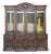 1960s Karges Burled Walnut Louis XVI French Regency Breakfront Bookcase Cabinet For Sale