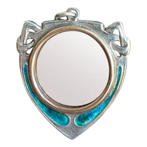 Antique Archibald Knox for Liberty Silver Enamel Pendant Locket