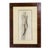 Mid-Century Charcoal on Paper Framed Male Nude Study. For Sale