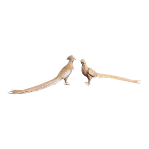 Pair of Silver Plated Pheasants
