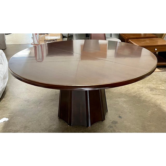 Baker Barbara Barry Rosewood and Copper Encircle Round Dining Table