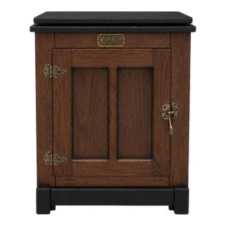 Pair of White Clad Icebox Nightstands in Old Chapel Satin Walnut™ & Onyx Reserve Finish For Sale