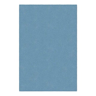 Light Blue Rectangle Plain Rug from Marqqa For Sale