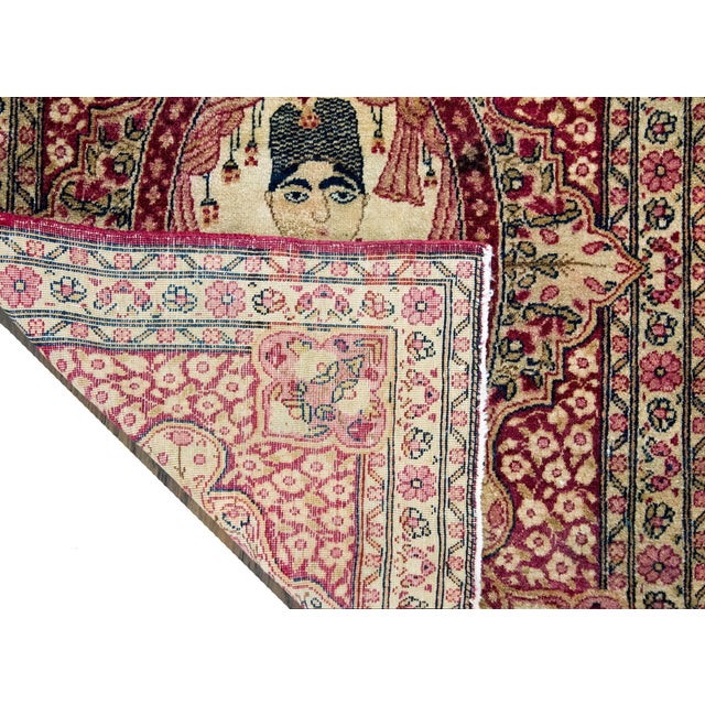 Early 20th Century Persian Pictorial Lavar Kirman Rug For Sale - Image 13 of 15