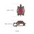 Antique Style 8 Ct Ruby & Diamond Pavé Figural Lucky Turtle Statement Brooch Pin Pendant For Sale - Image 11 of 14