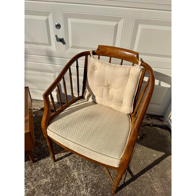 Wood A Mid Century Modern Side Chair by Drexel With a Bamboo Design, Circa 1970s. For Sale - Image 7 of 12