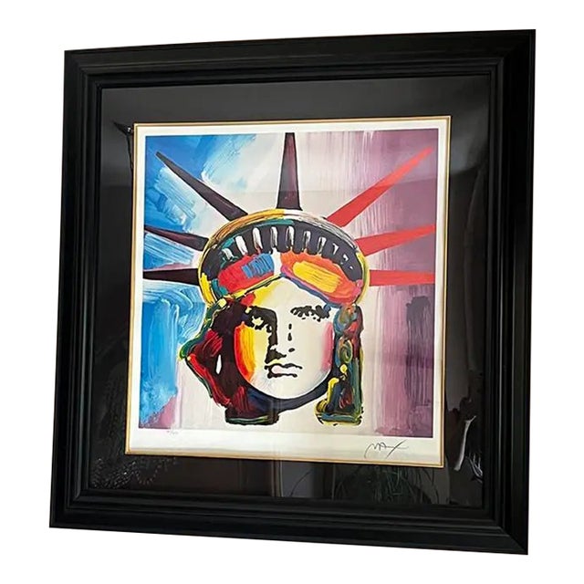 Late 20th Century Peter Max, "Liberty Head" Serigraph Ini Color, Signed For Sale