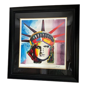 Late 20th Century Peter Max, "Liberty Head" Serigraph Ini Color, Signed