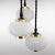 Mid-Century Modern Mid-Century Wood, Milk Glass & Brass Cascade Chandelier, Poland, 1970s For Sale - Image 3 of 13
