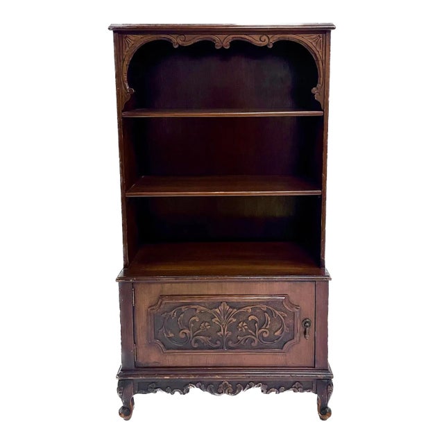 vintage-carved-bookcase-cabinet-chairish