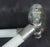 European Mid Century Nickel & Milk Glass Double Arm Towel Rack For Sale - Image 6 of 7