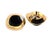 Mid 20th Century Pair of Talento Diamond Onyx 18k Two Tone Gold Fancy Post Clip Earrings For Sale - Image 4 of 6