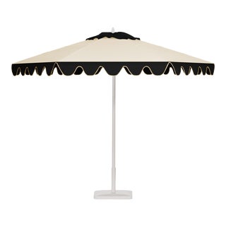 Espresso Ice 9' Patio Umbrella, Black and White For Sale