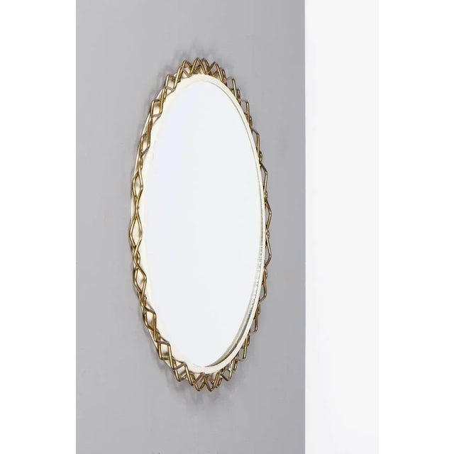Metal Mirror by Hans-Agne Jakobsson, Sweden, 1950s For Sale - Image 7 of 8