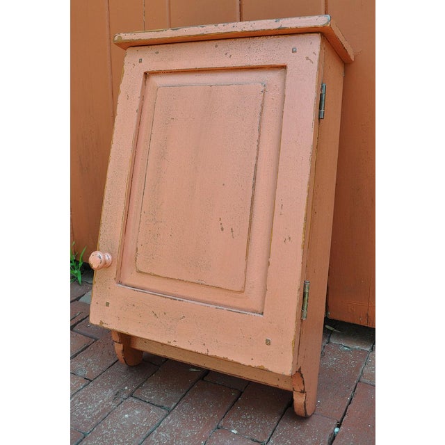 Primitive Red Hanging Wall Cabinet Chairish