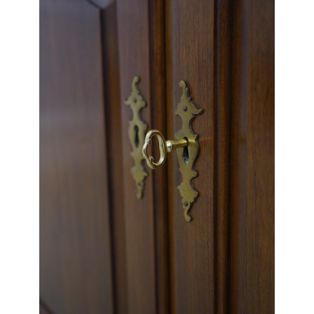 Brown Henkel Harris Cherry Flip Top Server Cabinet For Sale - Image 8 of 18