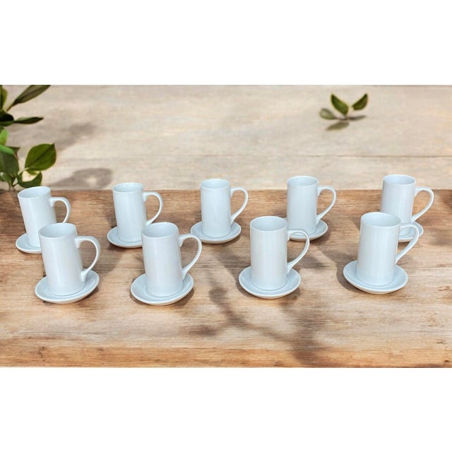 1950s Mid-Century Modern Airline White Porcelain Coffee Service by LaGardo Tackett or Tack, 1959, Set of 9 For Sale - Image 5 of 5