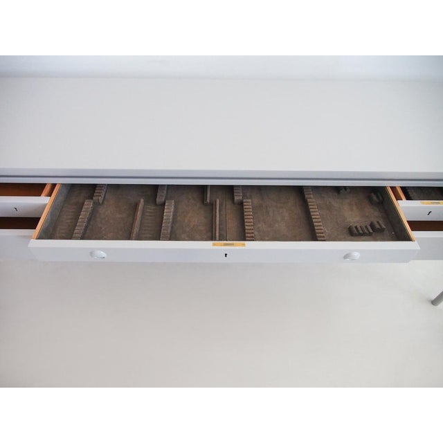 Light Gray Painted Wood Sideboard by Helge Vestergaard Jensen, 1950s For Sale - Image 4 of 18