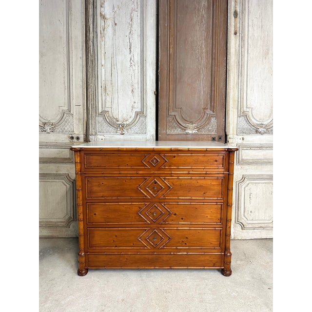 Antique Chest of Drawers in Faux Bamboo, 1880s For Sale - Image 15 of 15