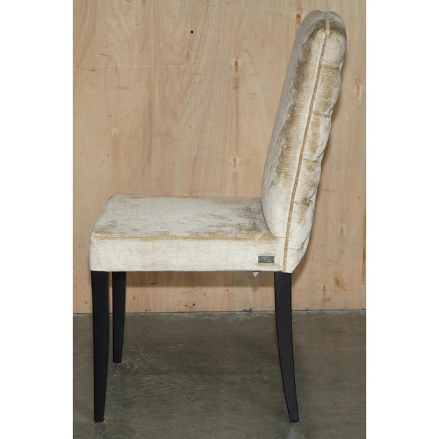 Chesterfield Dining Chairs in Tufted Velvet Upholstery from Fendi Casa, Set of 4 For Sale - Image 11 of 18