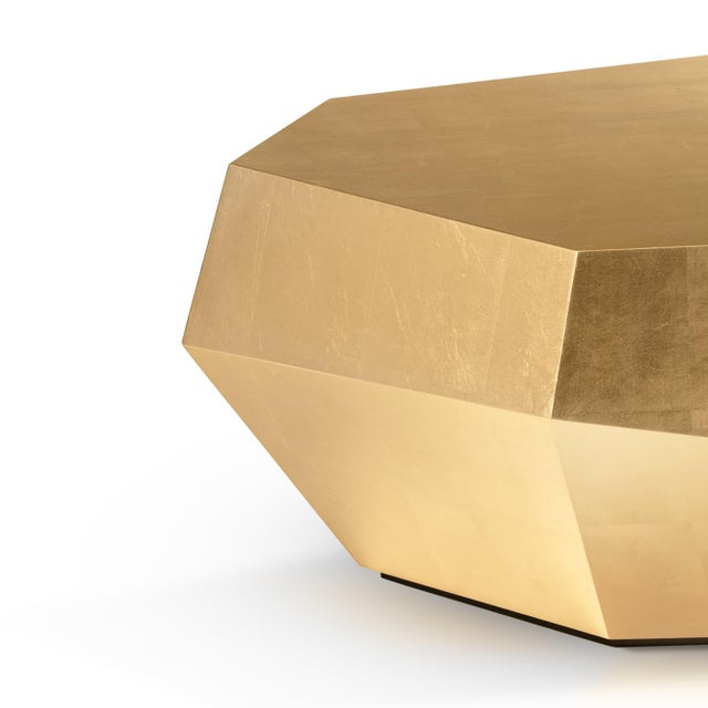 Three Rocks Low Coffee Table in Gold Leaf from Insidherland, in New conditions. Designed from 2000 Labeled by Maker