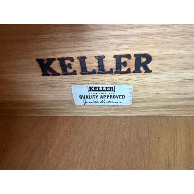 Keller Furniture Vintage Keller Bleached Wood Nightstand With Integrated Pulls For Sale - Image 4 of 8