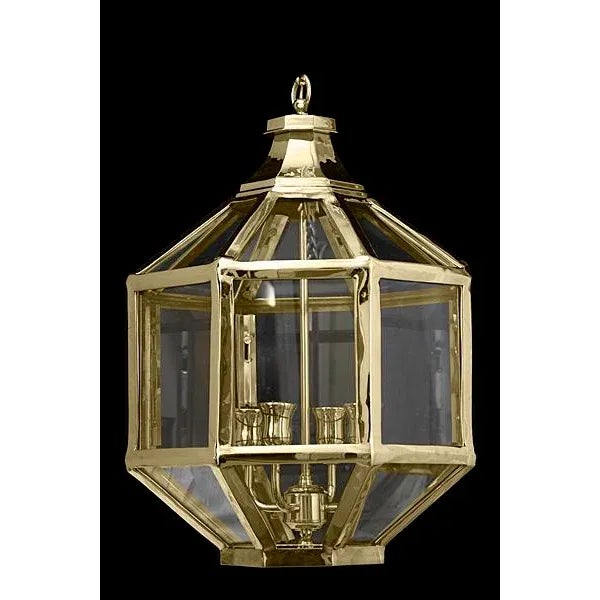 Contemporary Hampton Lantern in Brass Finish For Sale - Image 3 of 3