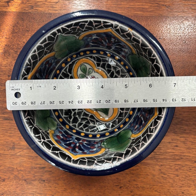 Late 20th Century Vintage Mexican La Concordia Bowl Mosaic For Sale - Image 5 of 6