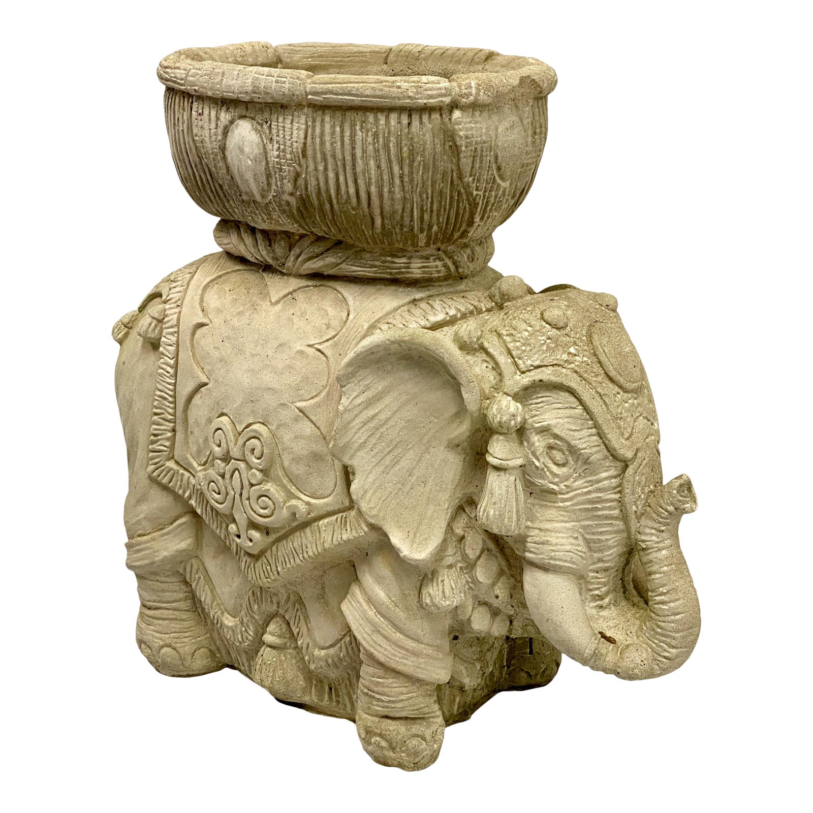 Cast Concrete Elephant Garden Planter Chairish