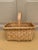 French Country Early 20th Century American Splint Oak Gathering Basket For Sale - Image 3 of 10