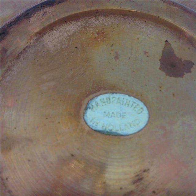 Mid-Century Enameled Copper Charger For Sale - Image 4 of 6