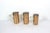 Vintage set of three copper measuring cups with brass handles. Marked on the bottoms: 1 CUP 3/4 CUP 1/2 CUP CONDITION:...