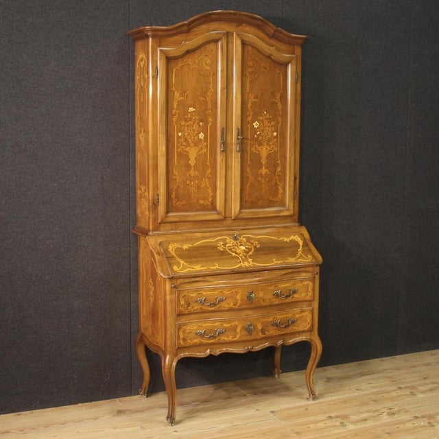 Vintage Italian Inlaid Trumeau, 1960s For Sale - Image 13 of 13