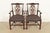 A gorgeous pair of Georgian or Chippendale style armchairs or dining captain chairs By Kindel Furniture USA, 1991 Solid...
