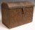 Early 18th C. Spanish Colonial Baroque Period Leather Clad Dovetail Carved Domed Small Domed Blanket Chest Coffer Antique Travel Trunk For Sale - Image 11 of 11