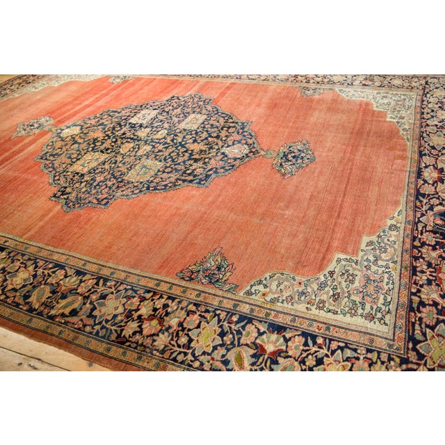 1920s Antique Persian Farahan Sarouk Medallion Wool Carpet For Sale - Image 15 of 18